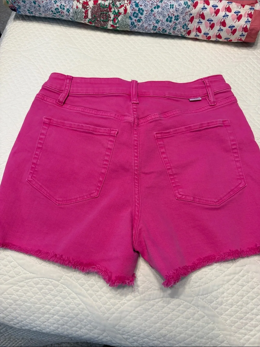 Garment Dyed Hot Pink Denim Shorts by Unknown Brand